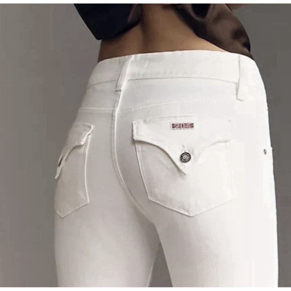 Hudson Jeans Ginny White Cropped Sz 30 Low-Rise Cuffed Distressed Y2K NWOT